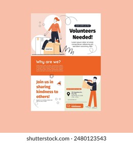 Vector Illustration of Volunteer Needed Flyer Poster
