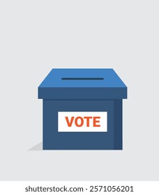 Vector illustration of voting box for elections. Vote.	