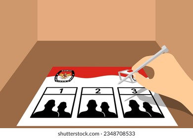 ilustración vectorial del proceso de votación