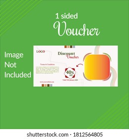 Vektorgrafik, Gutscheinvorlage
Coupon, Elegantes Voucher Design, Gutschein für E-Commerce, Vektor-Gutscheinvorlage mit einem Pfeil, ein Ort für das Bild. 
