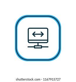 Vector illustration of vpn icon line. Beautiful internet element also can be used as virtual private network icon element.