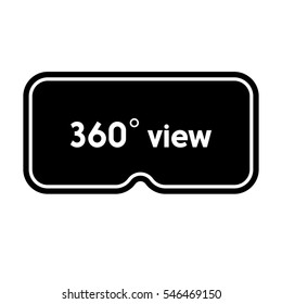 vector illustration of VR 360 view on white background