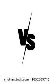 Vector illustration of vs or versus icon on white background