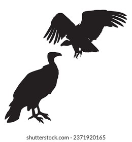 Vector Illustration of Vulture Silhouette