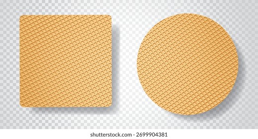 ilustração vetorial dos fundos de wafer, em camadas e editável