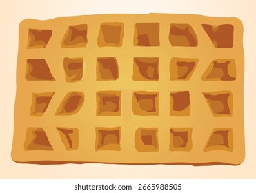 Vektorgrafik der Waffel einzeln auf weißem Hintergrund