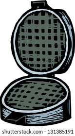 Vector illustration of waffle maker