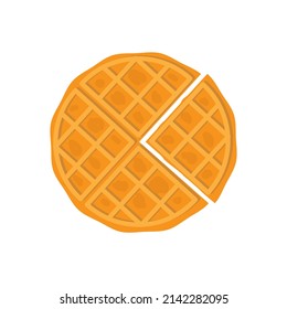 vector illustration of waffle slices.