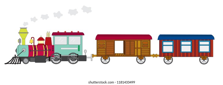 Vector illustration of a wagon train