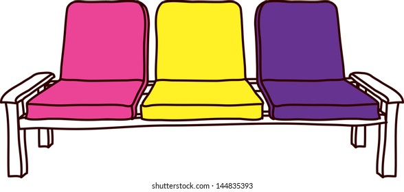Ilustración vectorial de una zona de espera