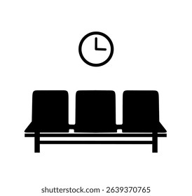 vector illustration of waiting room on white background