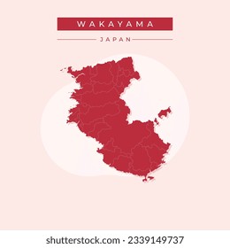 Vektorgrafik-Vektorgrafik von Wakayama Map japan