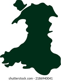 Vector illustration of Wales map