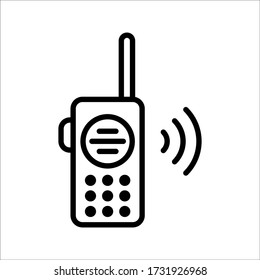 vector illustration of walkie talkie icon on white background