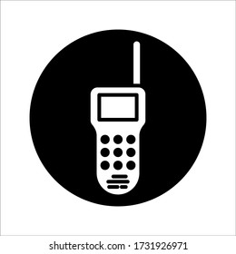 vector illustration of walkie talkie icon on white background