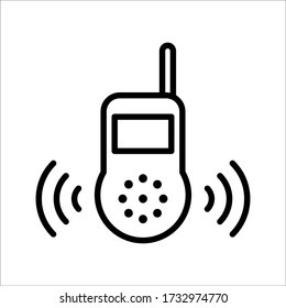 vector illustration of walkie talkie icon on white background