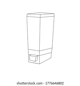 vector illustration of wall dispenser for hand gel alcohol