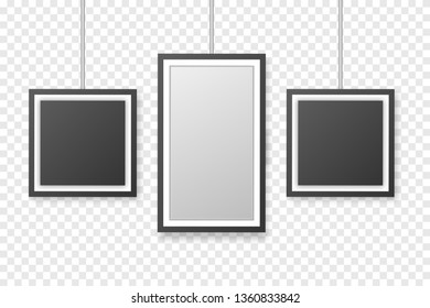 Vector illustration of wall picture frame templates