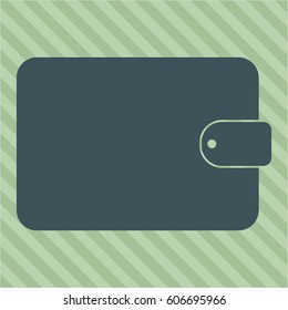 Vector illustration of Wallet high quality icon in gray color

