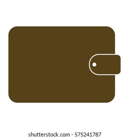 Ilustración vectorial del icono de la cartera en marrón
