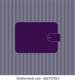 Vector illustration of Wallet icon in purple.
