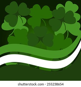 vector illustration wallpaper in four sheeted clover
