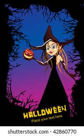 vector illustration of wallpaper for halloween