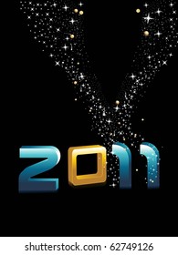 vector illustration of wallpaper for new year 2011