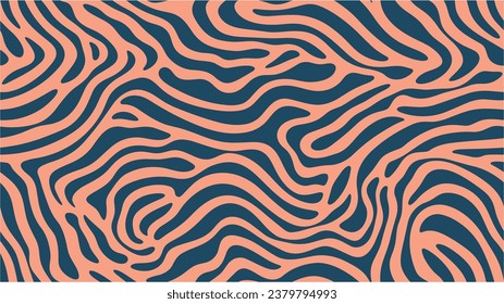 Vector. Vector illustration. Wallpaper for textile and fabric. Repeating monochrome pattern. Map background with topographic contours. Line drawing. Pattern with wavy lines. Background brush pattern.