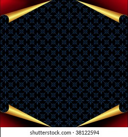 vector illustration of wallpaper with wrapped up corners