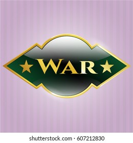 Vector Illustration of War gold badge
