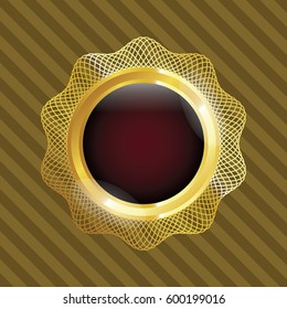 Vector illustration of War golden emblem

