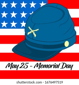 Vector illustration of a war hat