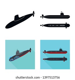 Vector illustration  war  and ship icon. Collection  war  and fleet stock vector illustration.