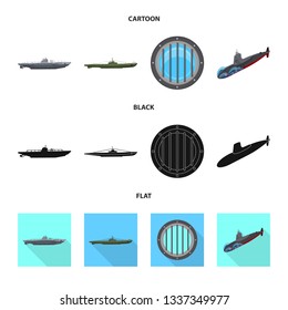 Vector illustration of war  and ship logo. Set of war  and fleet stock vector illustration.