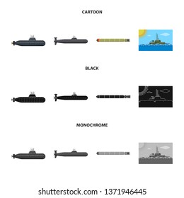 Vector illustration of war  and ship logo. Set of war  and fleet vector icon for stock.