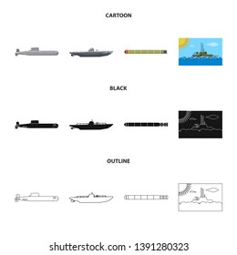 Vector illustration of war  and ship logo. Set of war  and fleet stock symbol for web.