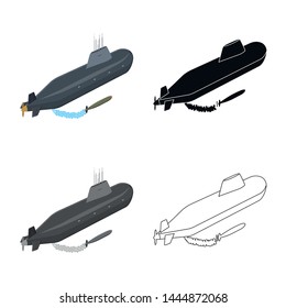 Vector illustration of war and ship logo. Collection of war and fleet vector icon for stock.