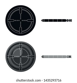 Vector illustration of war and ship symbol. Collection of war and fleet vector icon for stock.