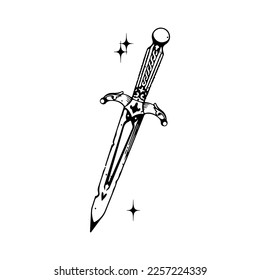 ilustración vectorial de la espada de guerra