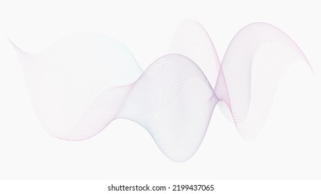 Ilustración vectorial de tonos cálidos y fríos sobre el patrón blanco con curvas agradables - belleza de la geometría, adecuado para diferentes tipos de fondo - presentaciones, documentos, video, como HD