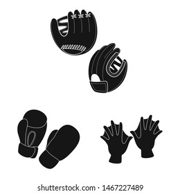 Vector illustration of warm and comfort glove logos. Collection of warm and style vector icon for stock.