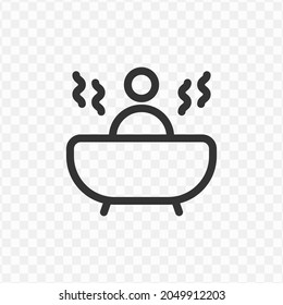 Vektorgrafik von Warmwasser-Symbol auf dunkler und transparentem Hintergrund (png).