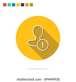 Vector illustration of warn user icon