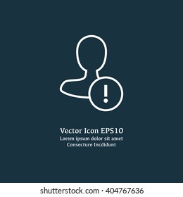 Vector illustration of warn user icon