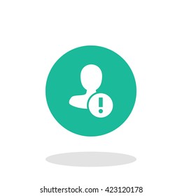 Vector illustration of warn user icon