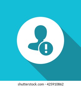 Vector illustration of warn user icon