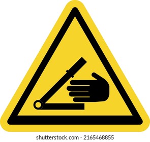 ilustración de símbolo de mano de corte de advertencia