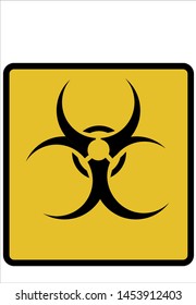 Vector illustration of warning and danger symbols, Medical waste, chemical waste


