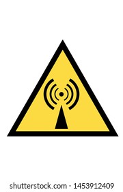Vector illustration of warning and danger symbols, chemical waste

